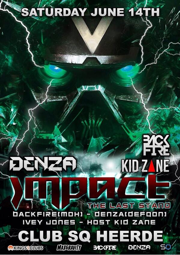 unitimpact's tweet image. We zijn terug, 14 juni Impact @sqheerde met de enige echte DENZA(Defqon), Backfire(moh), Ivey Jones en Kid Zane!