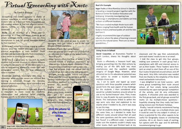 XnoteApp's tweet image. @UKEdMag article on outdoor learning w Xnote @olst75 @larmats @itchristina issuu.com/ukedchat/docs/… #sett2014 #skolan