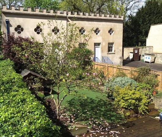 Bath's first invisible garden? New Carfax owner says there is "currently no natural garden space" within this site:
