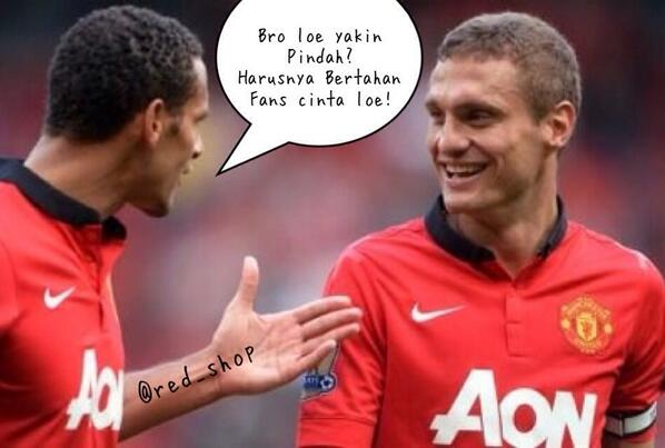 unitedarmyfc's tweet photo. Rasa rasanya masih gak iklas Vidic keluar dari Oldtrafford.... Jadi inget waktu #mufc ngelepas Stam, Pique ama Pogba http://t.co/0IGpxQAa3B