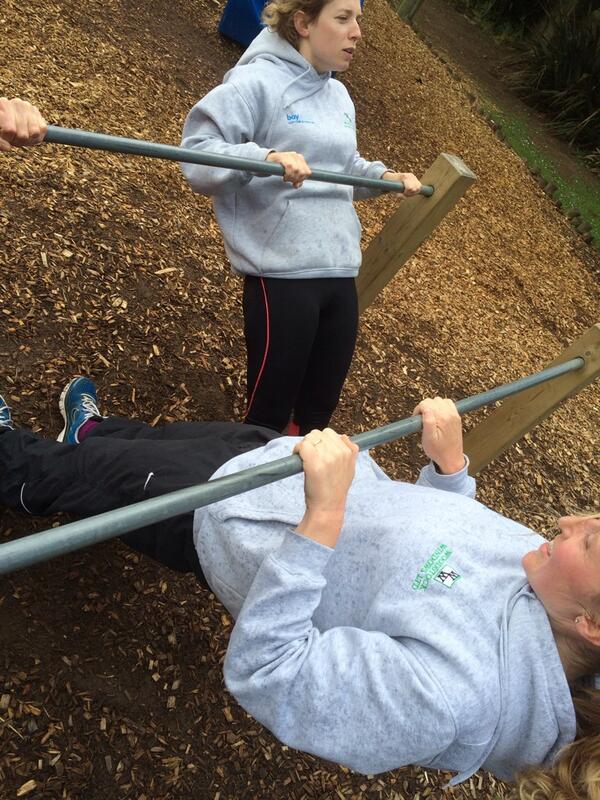 BayFitness's tweet image. @blakeywolf 
Two @BaySpasHotTubs @Woodstock1986 reps at monkey business fitness this am
#horizontalpull #bootcamp