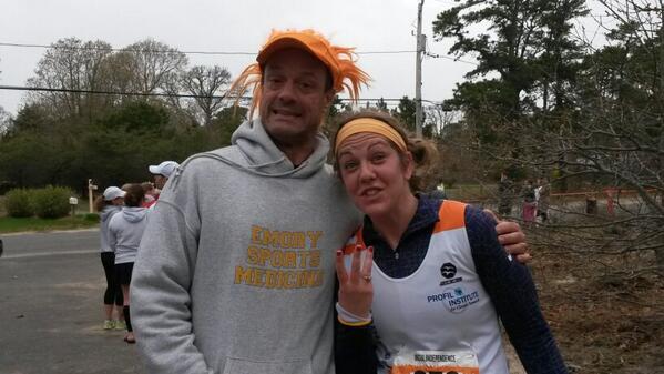WTLudbrook's tweet photo. Vic and the bionoc woman.  Done and done. @IN_events http://t.co/9k1Tv1Tbhe