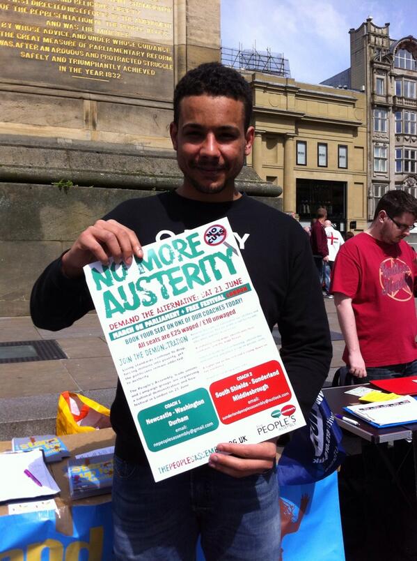 peepsassemblene's tweet image. Great response to #nomoreausterity stall in #Newcastle #J21