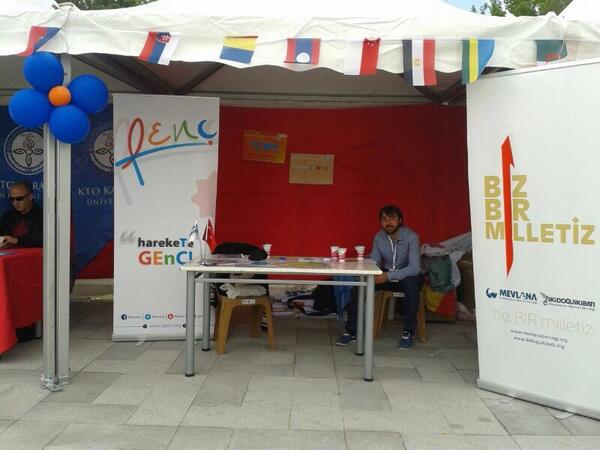 'Bir Bir Milletiz' sloganıyla '7. Uluslararası Öğrenci Buluşması' organizasyonunda standımızı açtık. <a href="/Tgencorg/">T - Genç</a>