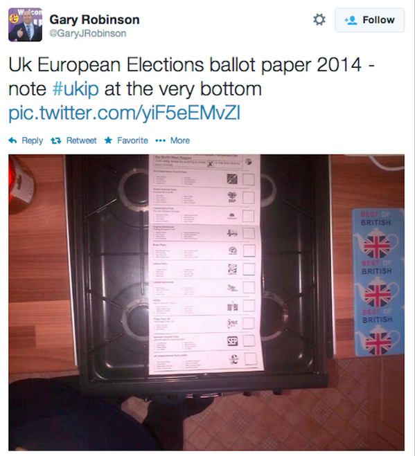 StephenMangan's tweet photo. Yes, UKIP member, that because it’s alphabetical. (Via @DailyMirror) http://t.co/x3iy7pcDEx