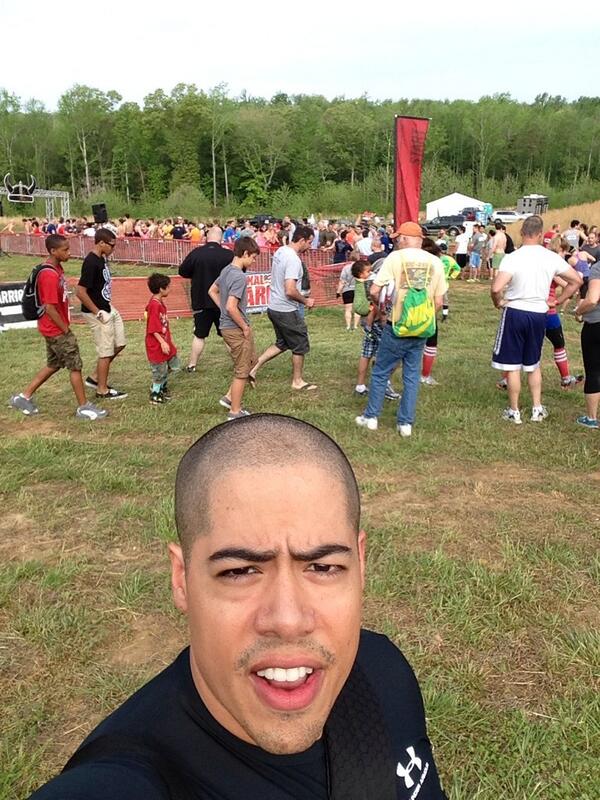 FitDP23's tweet photo. Pre warrior dash/post dash 32min to complete. Hard as hell this year but, I roll with #teamnevergiveup! #Fitfam http://t.co/iy02EaESEk
