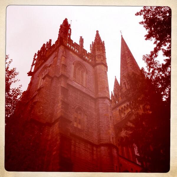 Llandaff Cathedral has gone all Belbury Poly #belburypoly