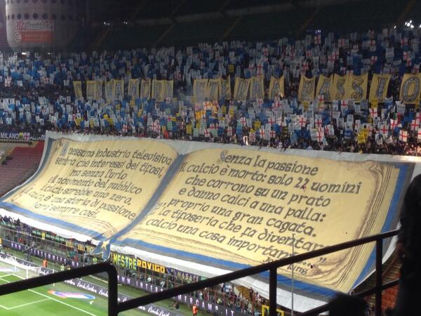 Tifo san siro inter Naples