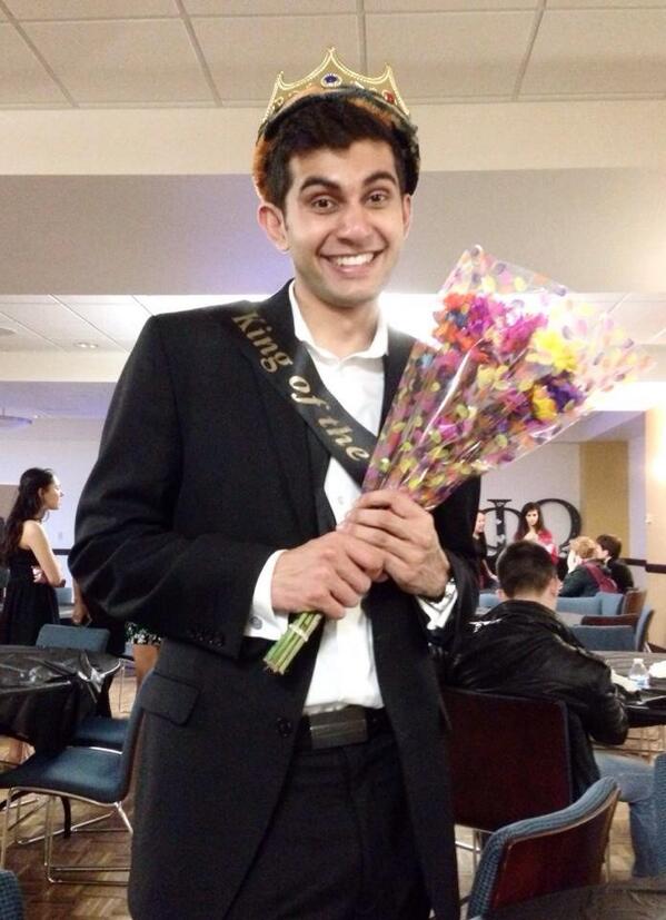 He is now KING OF THE LAMBDA CHAPTER JUNGLE! Shout out to the president for the 2014-2015 school year, Amar Husain!