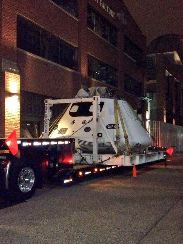 From a T-Rex on Wednesday to fast-forward 66M yrs and <a href="/NASA_Orion/">Orion Spacecraft</a> has landed at Petco Park!  #DeepSpace