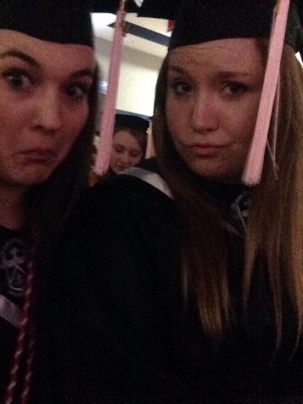 Oh hay that tassel is on the left side. #rebels #giveusourdiplomas #waiting