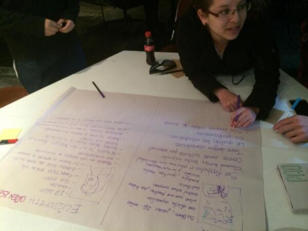 michelleAC1's tweet photo. Diseñando usuarios con corazón en el taller de ux con @misterKako en #barcampuio - @impactoquito http://t.co/q4v5PDdqrO