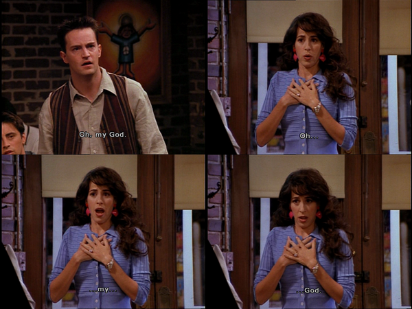 F R I E N D S Fan Please Rt Phoebe I Think What You Have To Do Is Try Not To Chandler S Date Walks In C Oh My God Janice Oh My Gawd Http T Co 33svfdtcjj