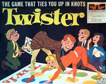 WhatTheFFacts's tweet photo. The game Twister used to be known as "sex in a box". http://t.co/ghSUBG8Clp
