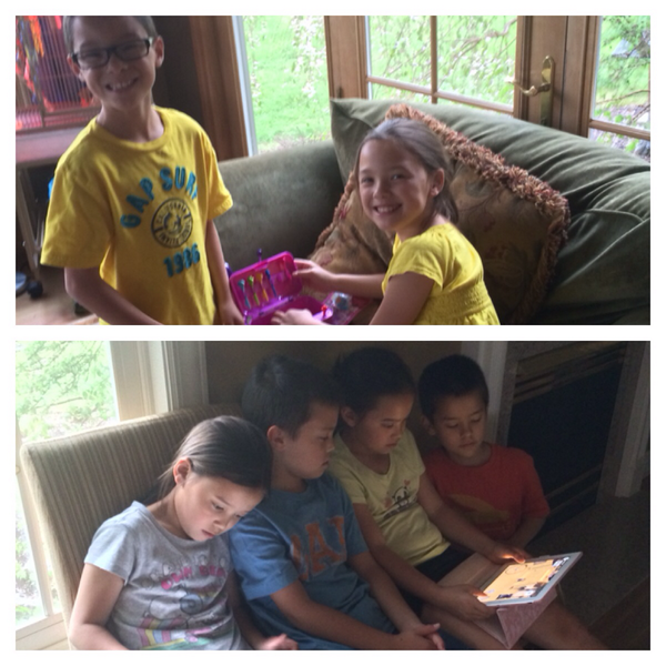 bfarrell46's tweet photo. “@Kateplusmy8: My 10 yr olds, playing b4 birthday dinner, cake&amp; icecream! http://t.co/FURJQW2Cxa” omgggg they're 10?! I'm old..
