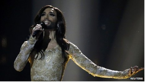 BBCWorld's tweet image. Austria's Conchita Wurst wins #EurovisionSongContest2014 bbc.in/1maPb9P with the song Rise like a Phoenix.