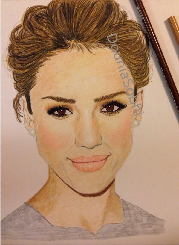 DSobrane's tweet photo. My drawing of @jessicaalba #jessicaalba http://t.co/ZS0qDt2ajn