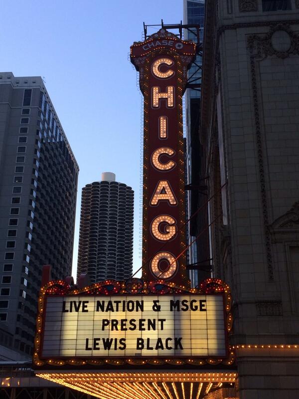 TheRustyScalpel's tweet photo. @TheLewisBlack Showtime in Chicago! http://t.co/PTBRmYMkJF