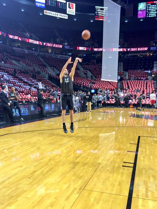 spurs's tweet photo. Ginobili knocking some down. #GoSpursGo http://t.co/XPlvWKybgX