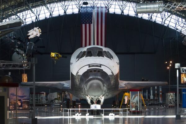 My view of Discovery as I approached her empty hanger.  The silence was beautiful if only for a few minutes.