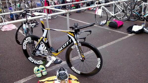 Set up for first tri of 2014 <a href="/NeverSecondSE/">Never Second</a> #banburytri thanks for the wheels <a href="/Smartaerotech/">Smart Aero Tech</a> <a href="/envecomposites/">ENVE Composites</a> #sailing