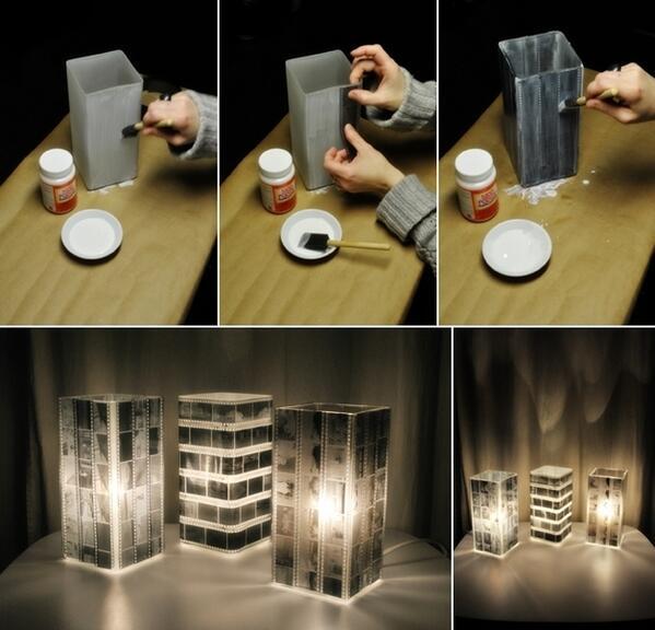 TweetsDIY's tweet image. Turn Old Photo Negatives into an Amazing Lamp