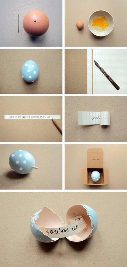 TweetsDIY's tweet image. DIY Cute egg message.