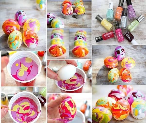 TweetsDIY's tweet image. DIY Easter Project: Nail Polish Marbled Eggs