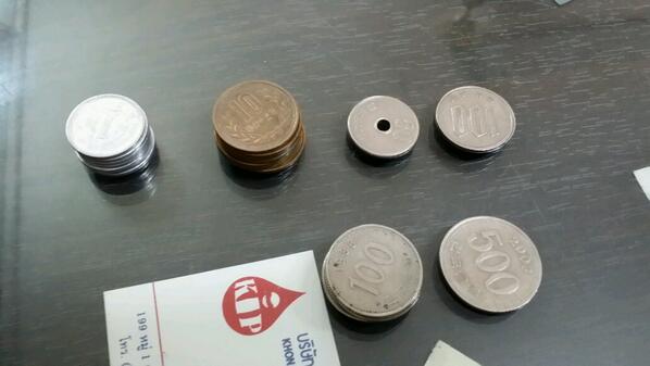 mookieee_'s tweet image. จำแนกเหรียญ #กล #ญป มี 377¥ กับ 1000₩ พอดี