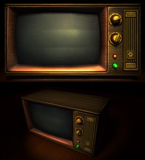 We've modeled an old TV to show the opening video of #ChronoExpress. #screenshotsaturday #gamedev  #indiedev