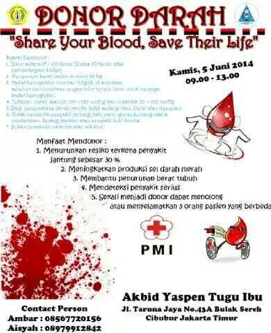 #ShareYourBlood 1tetes darah sangat berarti loh, banyak juga manfaatnya buat pendonor dan reseptor