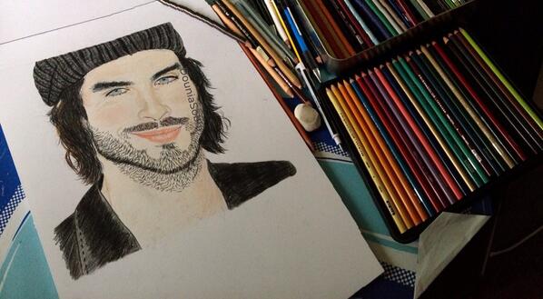 DSobrane's tweet photo. Not very happy with the result but I am posting it though 😊 @iansomerhalder #IanSomerhalder http://t.co/4SlBNjXTzH