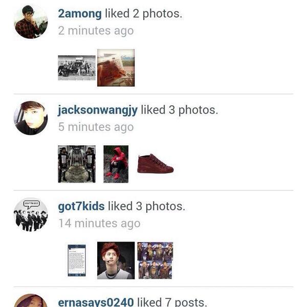 mythmenmen's tweet image. [IG] แจ็คสันสิงงงไอจีค่ะ 5555555 นี่ก็ไลค์ทั้งวัน // น่ารักที่สุดเลย (cr.Got7Facts)