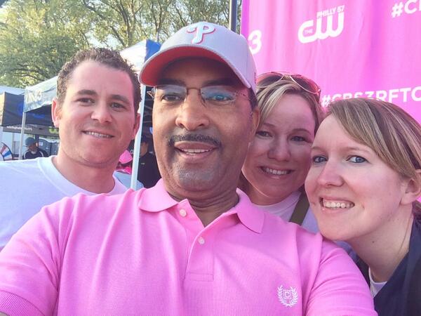 bfarrell46's tweet photo. walking for my mom, grandmom, and all the survivors &amp; victims of breast cancer. #cbs3rftc #save2ndbase http://t.co/NQ9i9pz45n