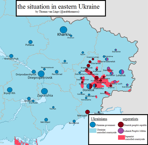 Map Ukraine Separatist Area Control I can see some minor inaccuracies, but it does give a sense of the limited scope and scale. Yet they claim to speak for the entire oblasts of Donetsk and ...
