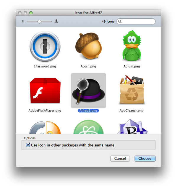 hjuutilainen's tweet image. Choosing an existing icon for a package (created by iconimporter or some other tool). #MunkiAdmin
