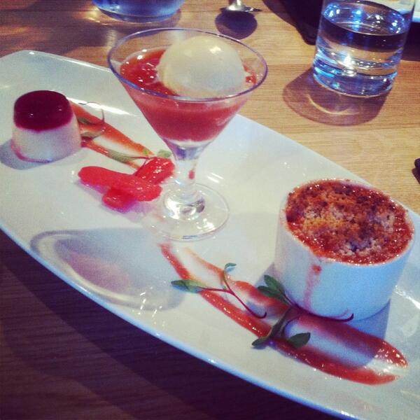 Foodiegarden's tweet photo. Tastes of rhubarb @generaltarleton. Delicious. Can't wait to attempt to recreate this once my rhubarb gets going... http://t.co/wnxjb2GGQ0
