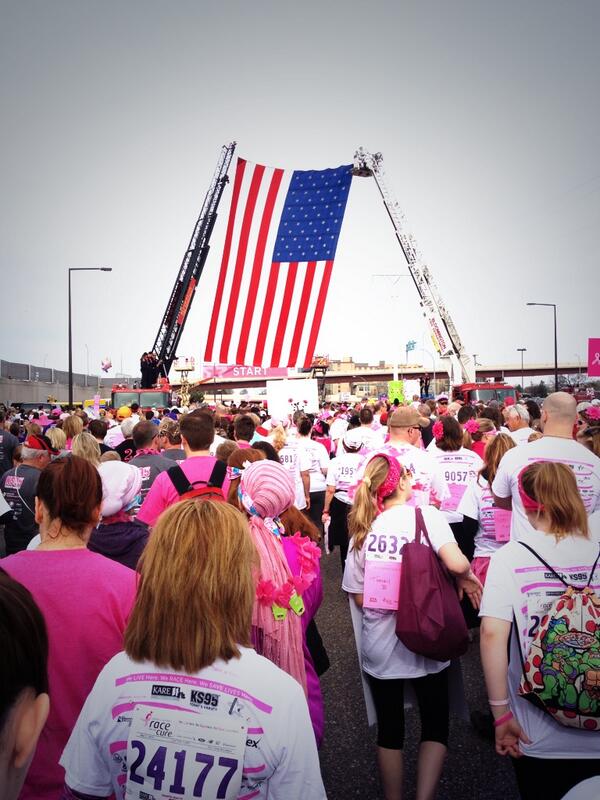 natefanderson's tweet photo. Here we go! Everyone's ready to walk! It's wall to wall pink! #RFTC2014 @kare11 http://t.co/rA63pGx2mt