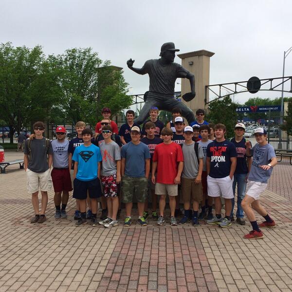 The DAR baseball team at the Atlanta Braves game today #ChopChop