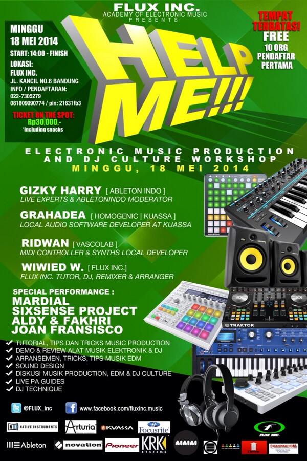 Mark ur date! Minggu, 18 Mei. Workshop of EMP &amp; DJ culture. Tempat terbatas! Info/Pendaftaran 081809090774