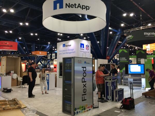 MadelineG331's tweet image. The NetApp setup crew is hard at work getting ready for @TechEd_NA. Come see us tomorrow! #NetAppTechEd