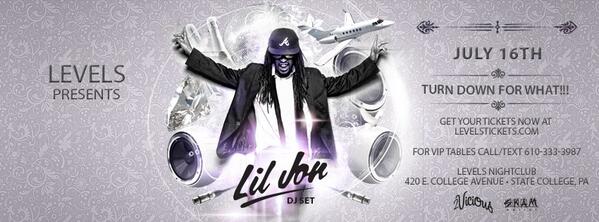 LevelsBar's tweet photo. ReTweet for a chance to win a Meet &amp; Greet with Lil Jon!!!
http://t.co/aHMNsKN5RA
#TurnDownForWhat 
#Number1 http://t.co/TFfgENWalg