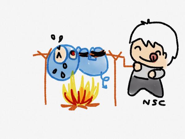 iolantheming's tweet image. "What's roasting over the fire?" #drawquest
Ha! Two drawings for this quest! Thanks, @H0Down !