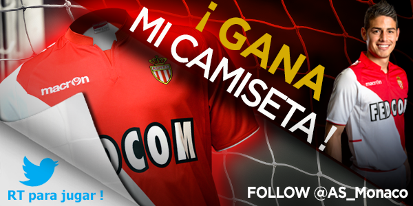 AS_Monaco's tweet image. Follow @AS_Monaco para jugar + RT este mensaje para intentar ganar el jersey de @jamesdrodriguez ! #TropheesUNFP