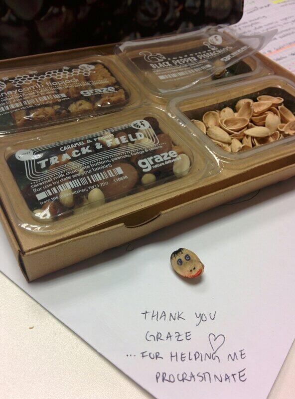 Thanks <a href="/graze/">graze</a> for helping me #procrastinate my #exam #revision #SMR7