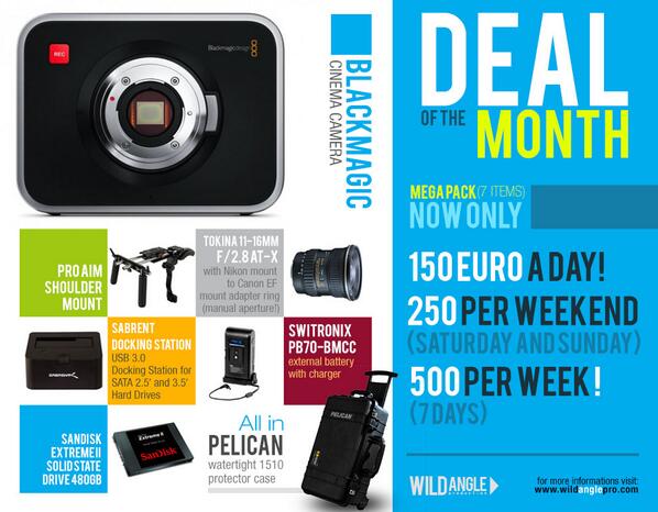 WildAnglePro's tweet image. Black Magic Cinema Camera 2,5K, EF mount version with the essential accessories available to hire!