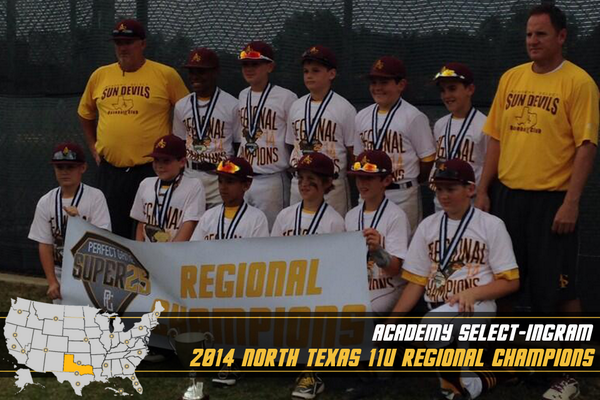 The 11u North Texas Regional hardware goes to Academy Select Sun Devils-Ingram. #repyourregion proudly, gentlemen!