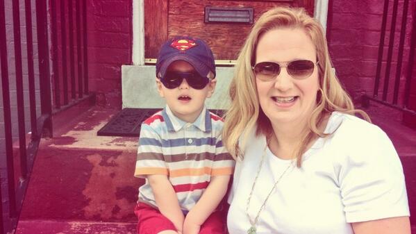 Me and my Mom on Mother's Day.  Yeah, she thinks she's cool.