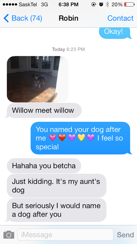 Kaywillow77's tweet photo. Not sure if that makes me her favourite or? #thanksrobby #sokind @r_ulr27 http://t.co/JVODHoIVxh