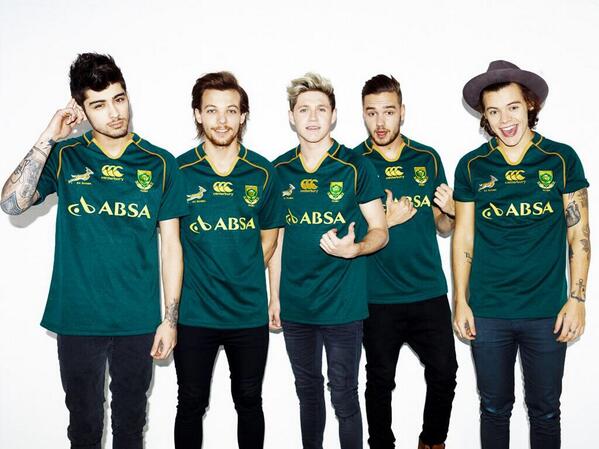 One Direction in Springbok jerseys...Francois Houghaard probably  joining the band soon